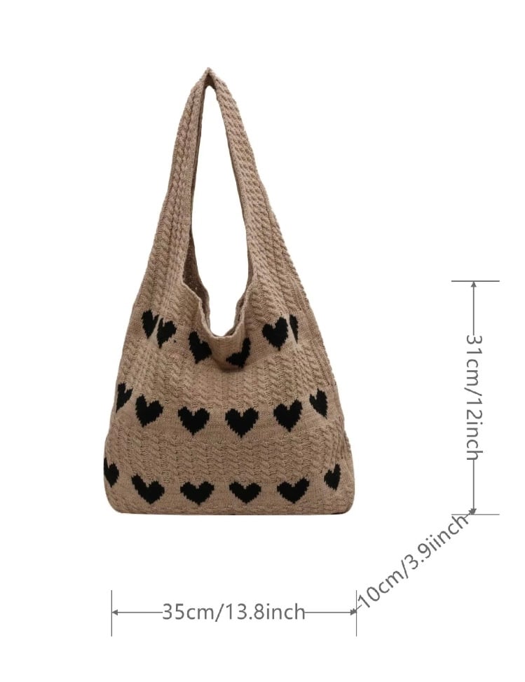 🔥 Last Day Promotion 50% OFF 🎒 Dopamine Love knit bag Knitted wool bag large capacity shopping bag - Buy 2 Get Free Shipping