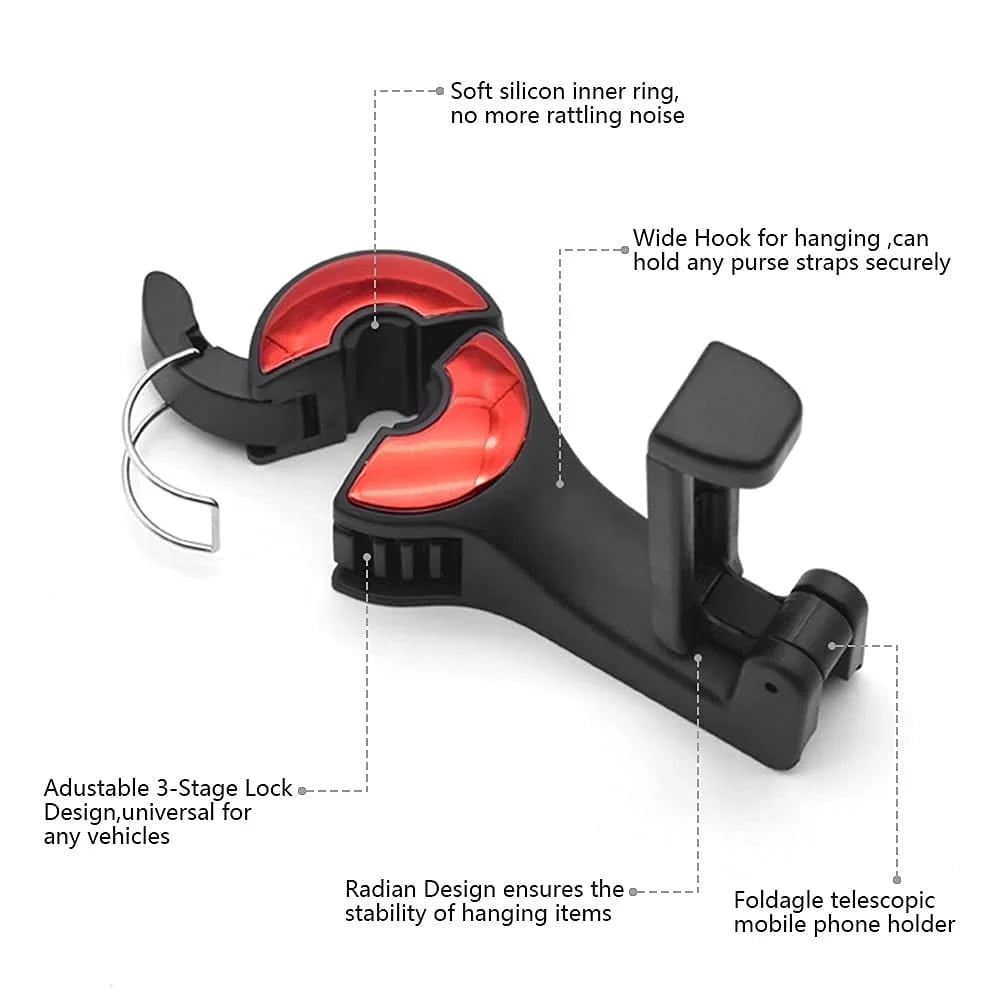 Last Day Special - Buy 2 Get 2 Free🔥 Upgraded Car Headrest Hidden Hook