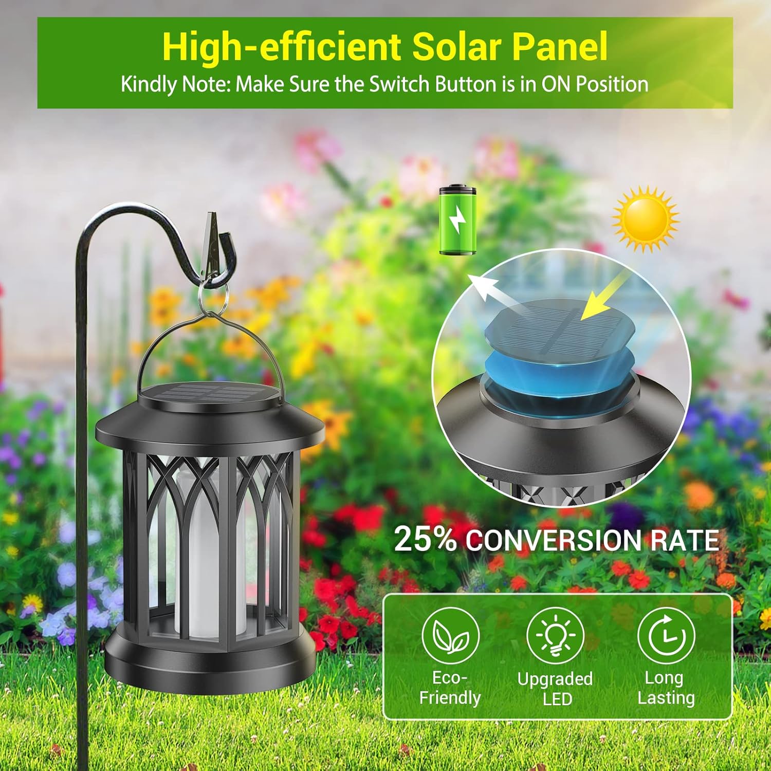 💥LAST DAY SALE 50% OFF💥Flickering Flame Solar Lantern Outdoor Waterproof Light⚡BUY 2 FREE SHIPPING