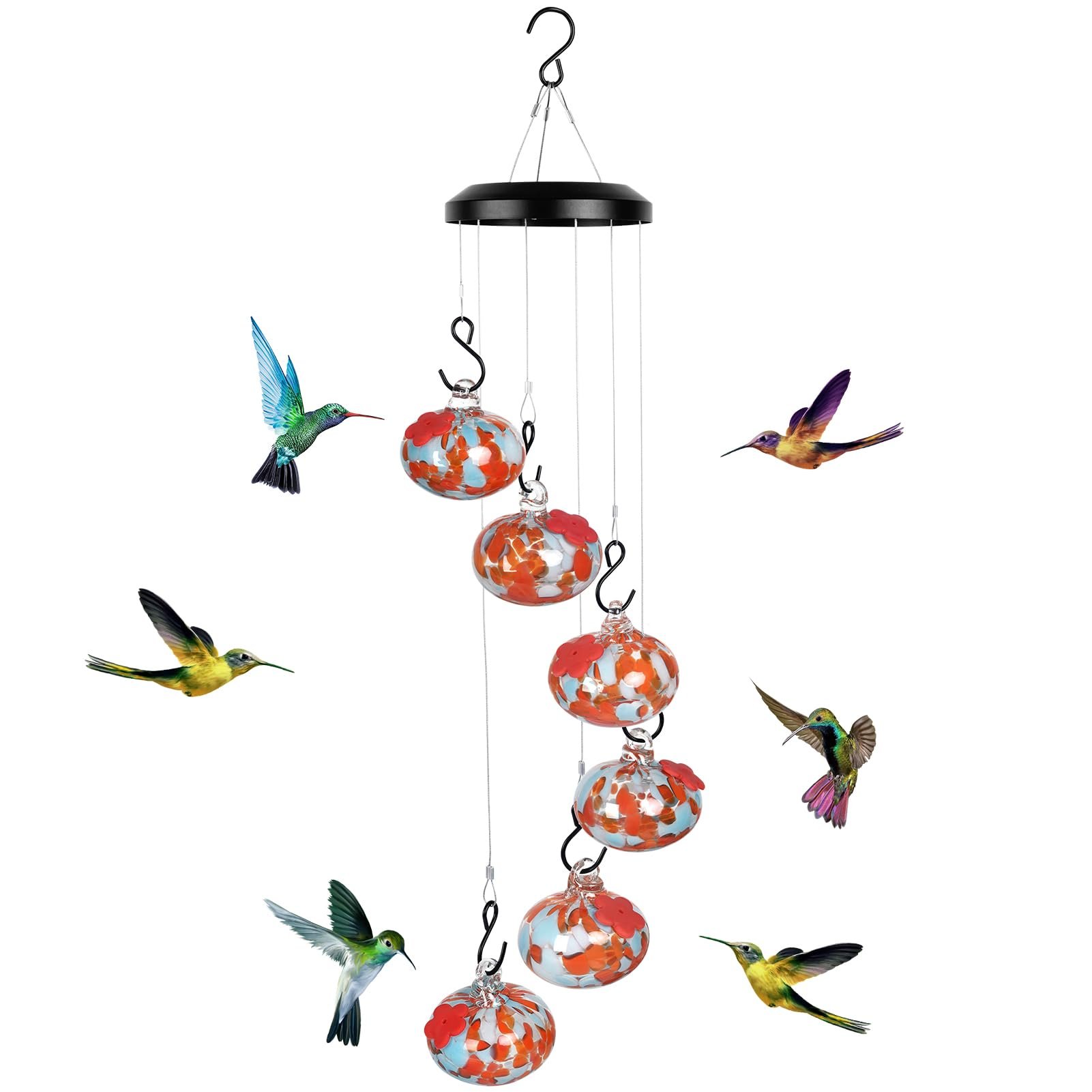 Mega Sale 50% OFF💥Charming Wind Chime Hummingbird Feeder, BUY 2 FREE SHIPPING