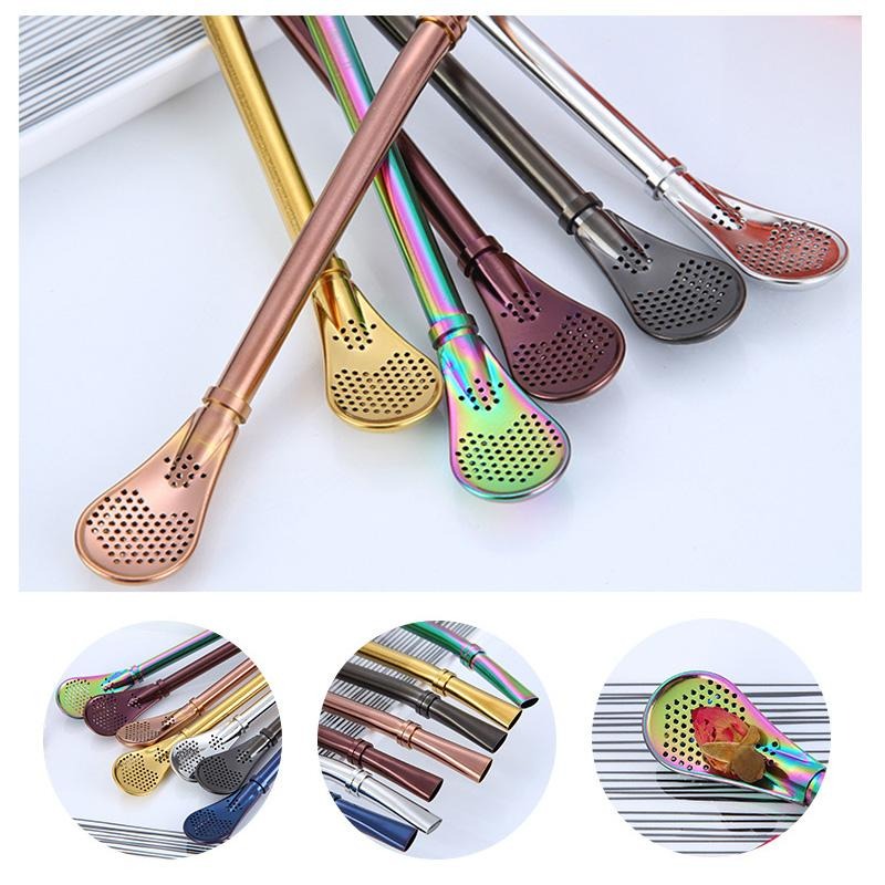 (🎉Last Day Promotion- 50% OFF)2 in 1 Stainless Steel Spoon Drinking Straw(💥BUY 3 GET 1 FREE)