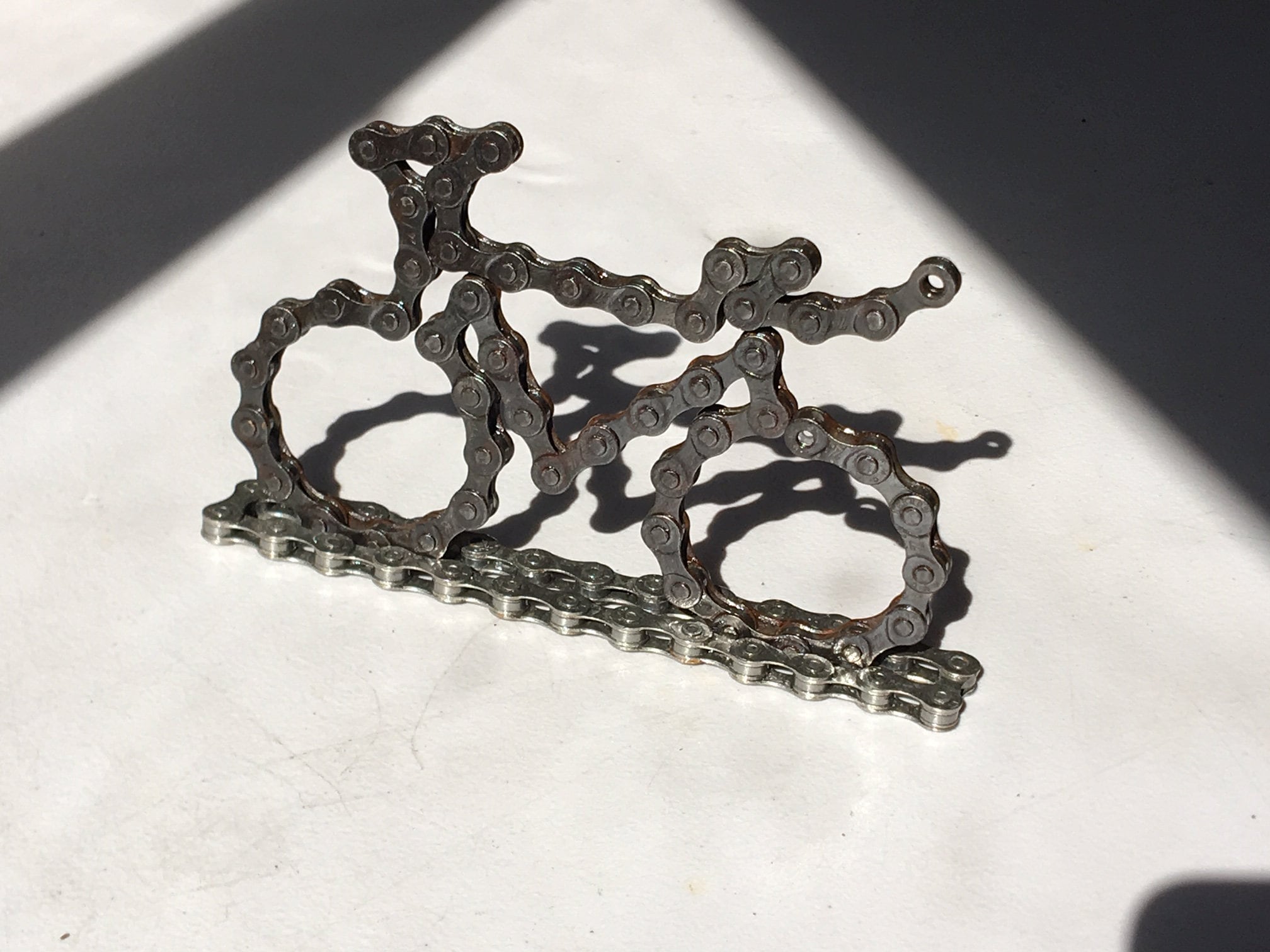 Upcycled Bike Chain 3D Bike Sculpture