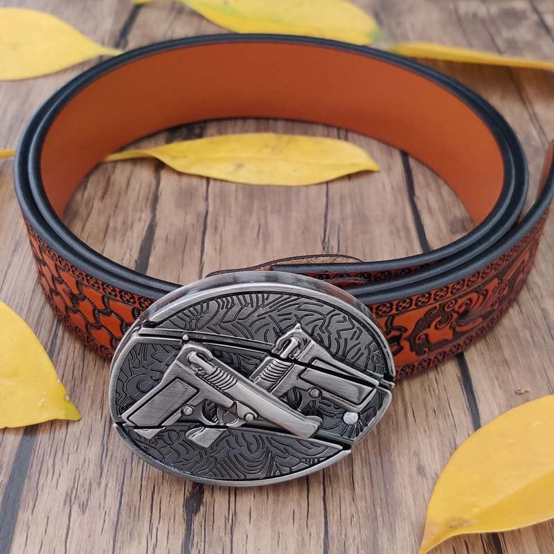🎅Last Day Sale 50% OFF🌲Fashion Punk Genuine Leather Belt With Knife