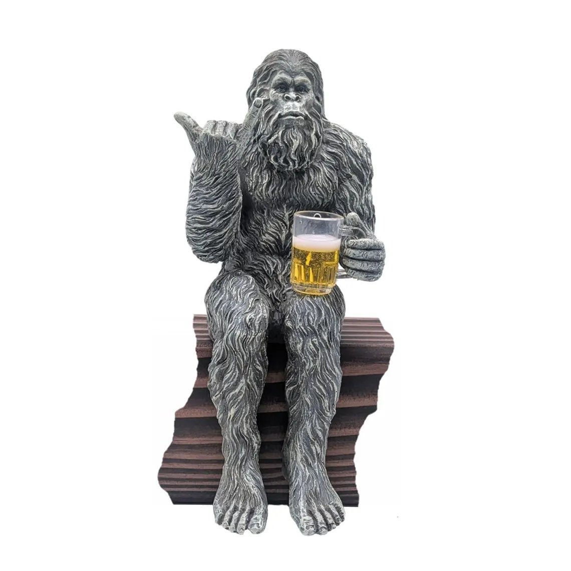🔥Last Day 49% OFF-🦍🍺Party Bigfoot Sasquatch Yeti Statue Drinking Beer🤣