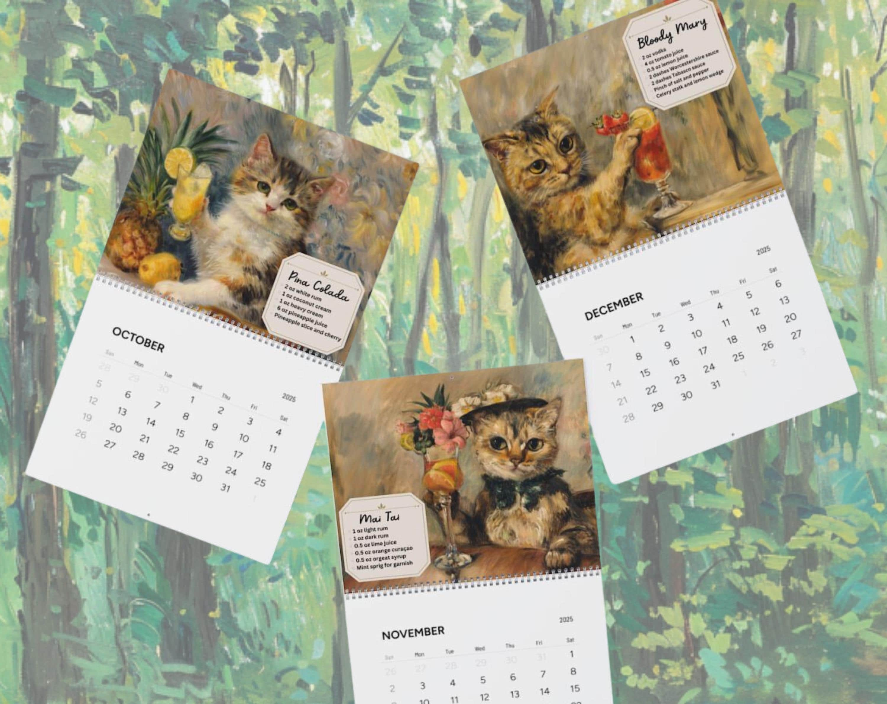 🐱2025 Drunk Cats Calendar🥂