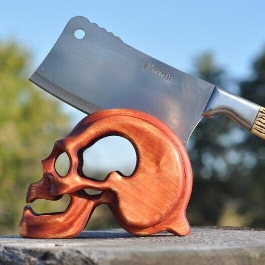 NEW YEAR SALE NOW-48% OFF 🔥 -- Wood Skull Knife Stand For Kitchen Knife -- 🔥Buy 2 Get Free Shipping