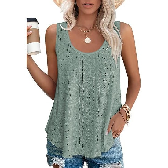 🔥Heißer Verkauf 70% Rabatt🔥Women's Vest ärmellos Rundhalsausschnitt Casual Sommer