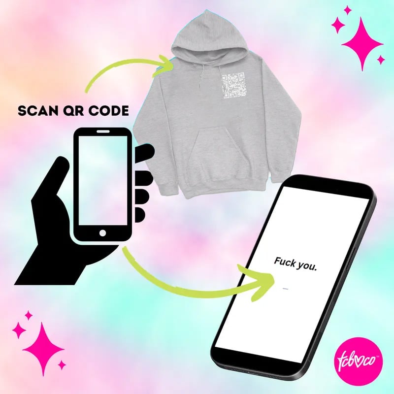 🎄TikTok Christmas Sale - 70% OFF🎄Funny FU QR Code Hoodie(Buy 2 Get Free Shipping)