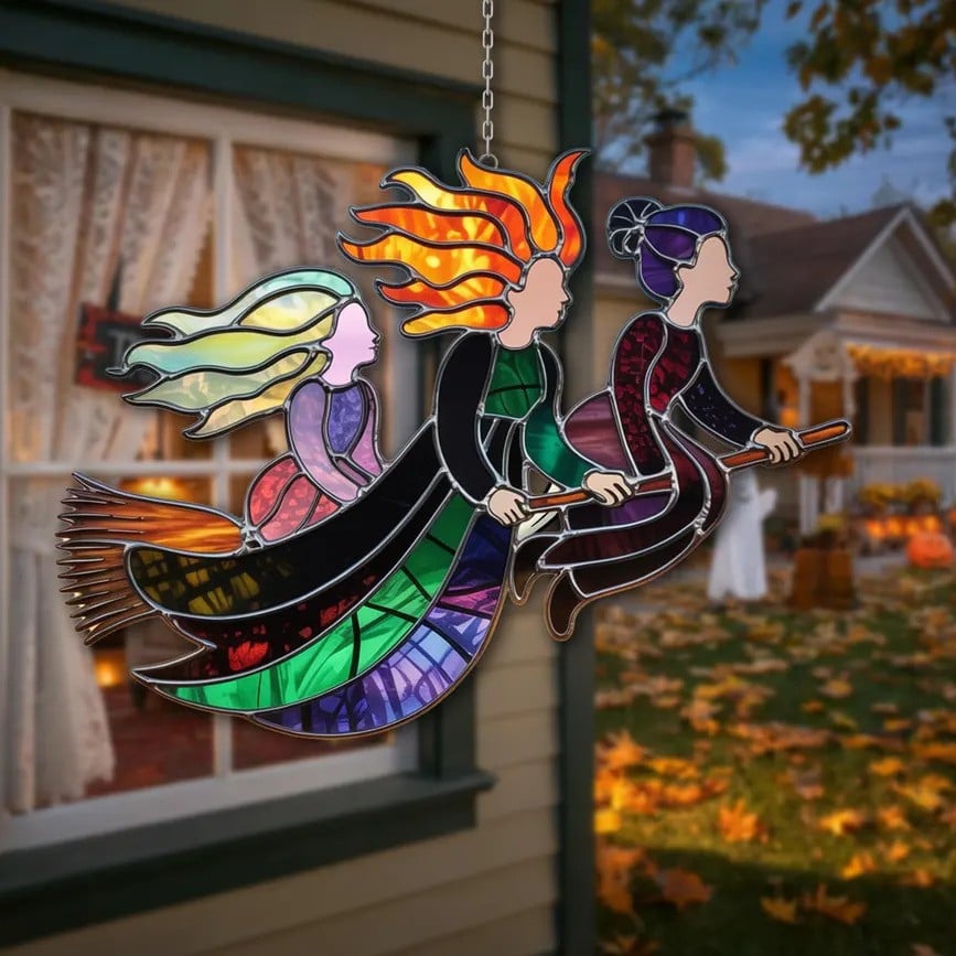 🔥2025 HALLOWEEN SALE - 🧙🧹Halloween Witch Suncatcher
