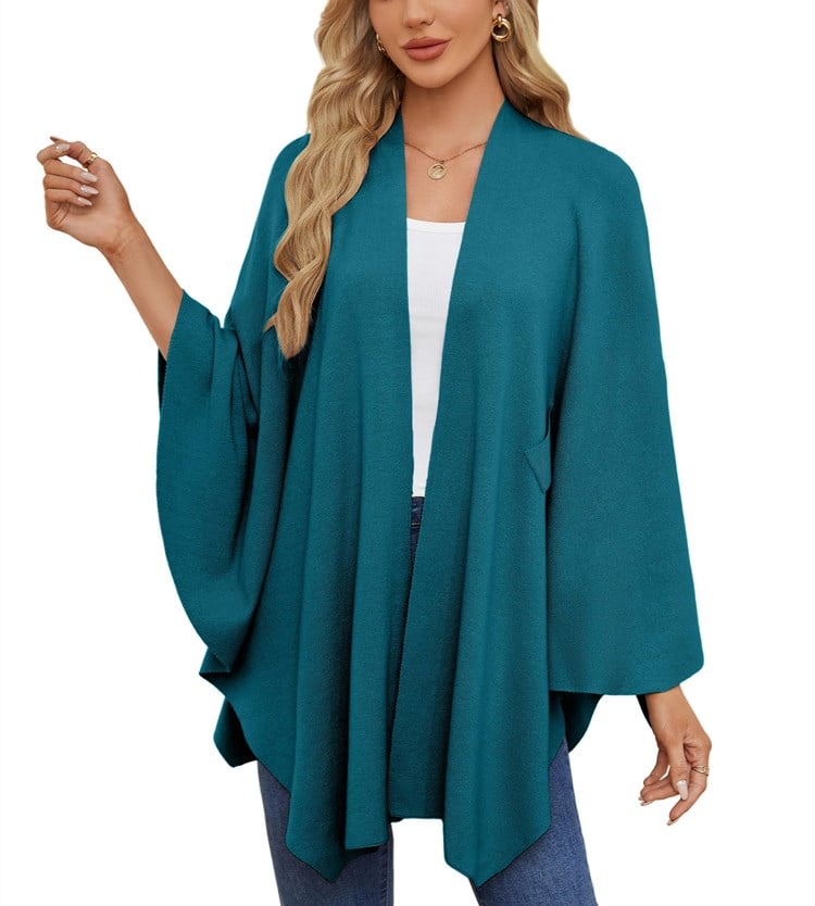 🎄TikTok Christmas Sale - 70% OFF🎉Elegant Shawl Wraps Soft Open Front Poncho Sweater