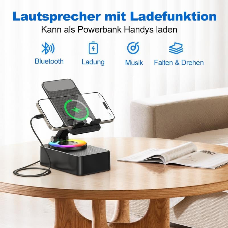 🔥Letzter Tag Verkauf 49% Rabatt🔥 5-in-1-Telefonhalter für kabellose Audio-Bluetooth-Lautsprecher