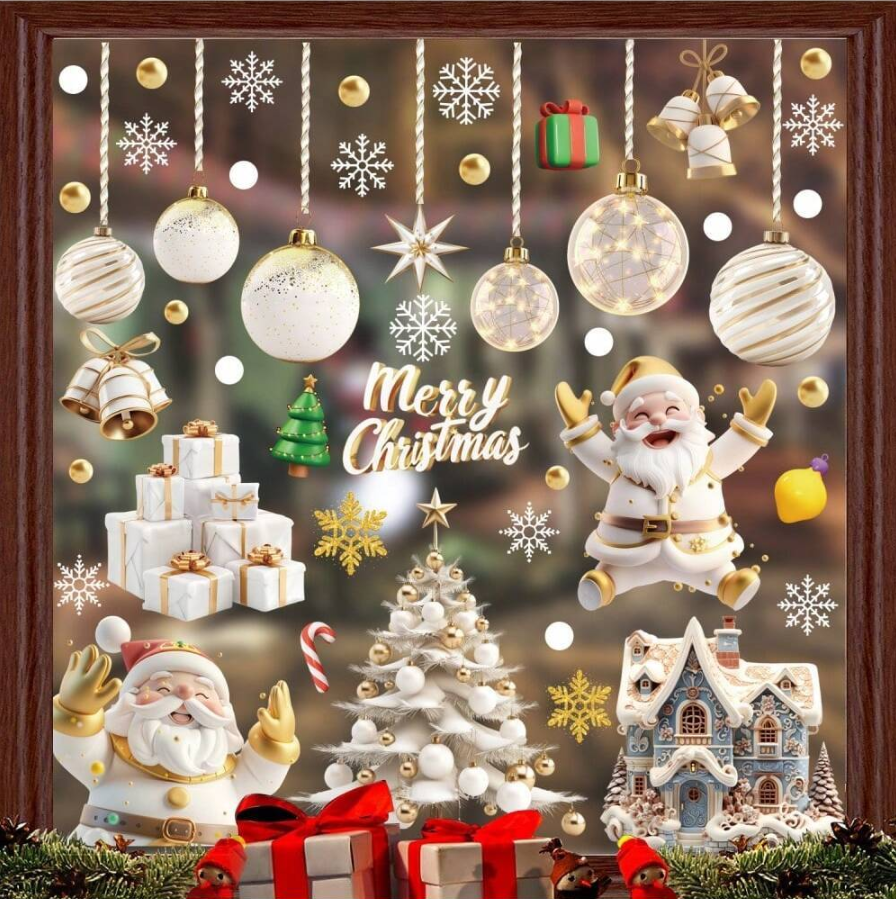 🔥Last Day Sale 59% OFF - 🎄3D Vision Christmas Window Stickers for Glass