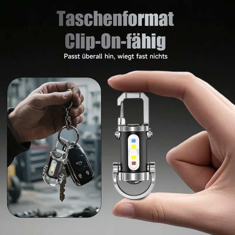 🔥Letzter Tag Verkauf 49% Rabatt🔥Tragbare, wiederaufladbare, helle Schlüsselanhänger-Taschenlampe