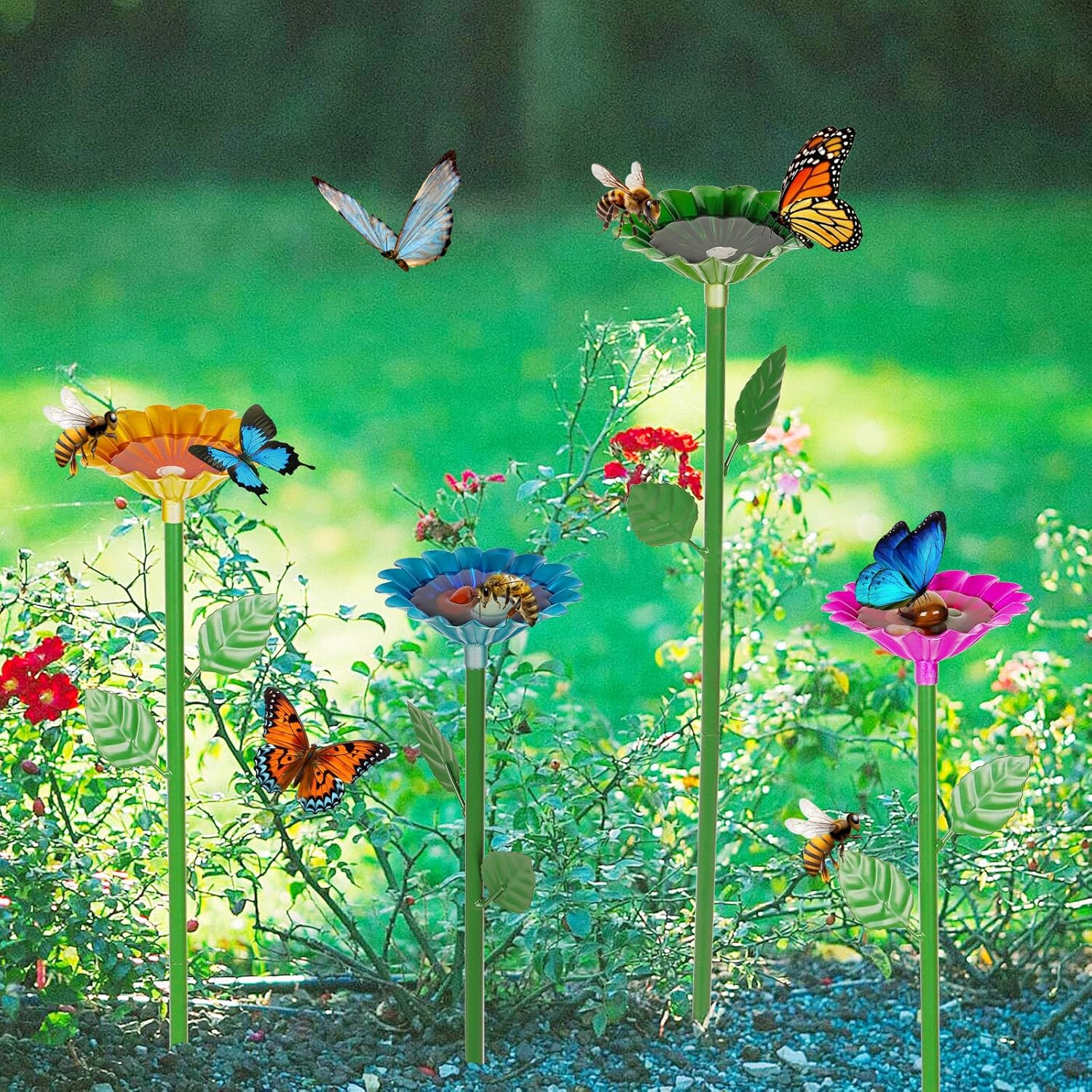 🎁TikTok Last Day Sale - 70% OFF🐝Bee and Butterfly Water Feeder with Flower Design🌷