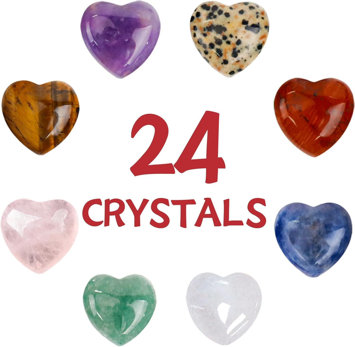 24 Packs Valentines Cards with Heart-Shape Crystals-Valentines Day Gifts for Kids