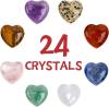 24 Packs Valentines Cards with Heart-Shape Crystals-Valentines Day Gifts for Kids