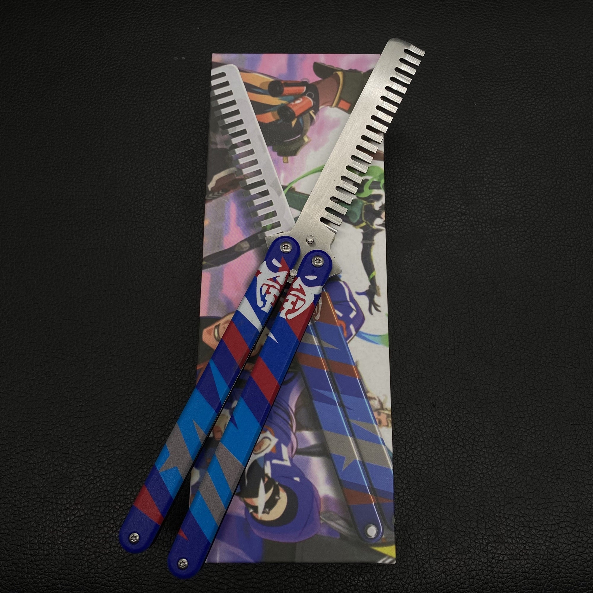 Blunt Blade Stainless Steel Yoru Comb Balisong Butterfly Trainer