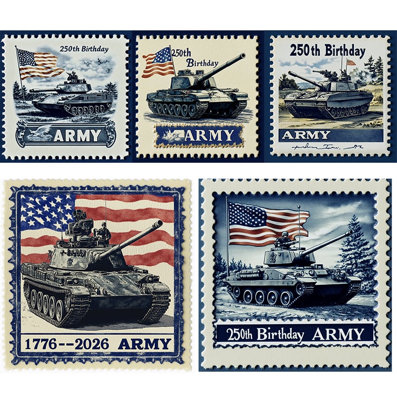 U.S. Army 250th Birthday Commemorative Stamp Set