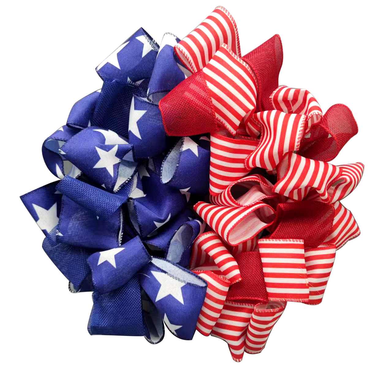 🏵100% Handmade Star Spangled Banner Ribbon Patriotic Wreath(𝐌𝐚𝐫𝐢𝐚𝐧𝐚 𝐒𝐦𝐢𝐭𝐡 𝐇𝐚𝐧𝐝𝐦𝐚𝐝𝐞®)