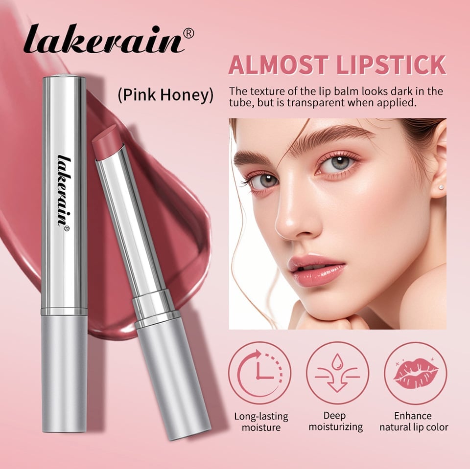 💥Flash Sale🔥Honey Tinted Lipstick – Hydrating Black & Pink Balm with Sheer Shine, Long-Wear Cherry Gloss