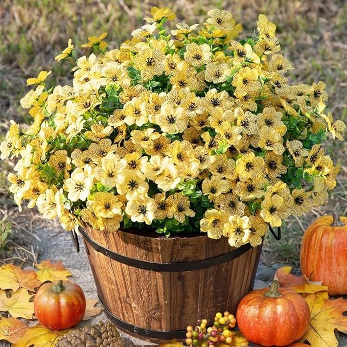 💥Upgraded high-grade material 🌱UV Resistant Lifelike Artificial Flowers