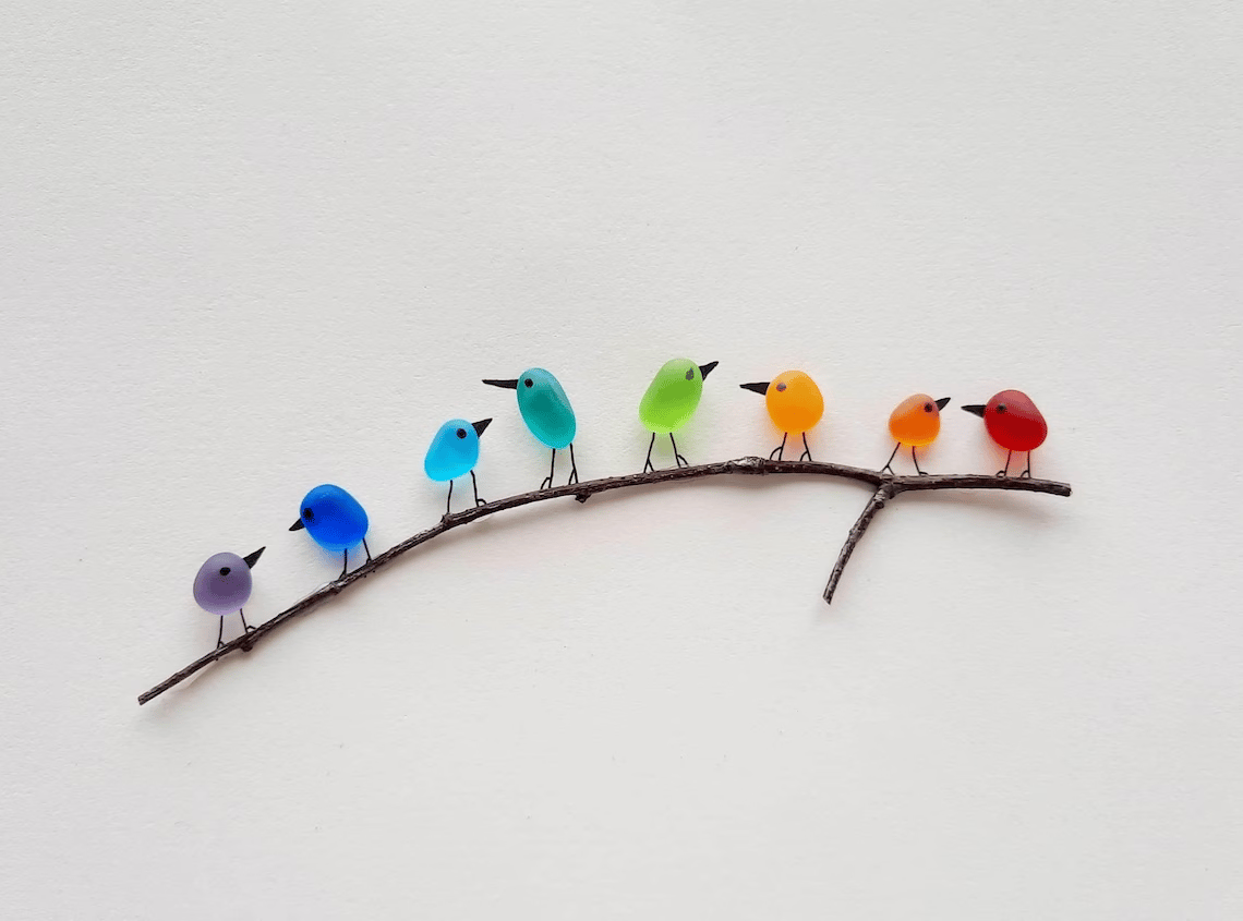 🔥LAST DAY 49% OFF 🐦Rainbow Birds on Branch