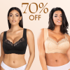 Ultimate Lift Full-Figure Seamless Lace Cut-Out Bra, Comfortable and Breathable Without Restraint