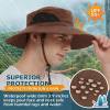 EINSKEY Unisex Sun Hat, Waterproof Wide Brim Bucket Hat Packable Boonie Hat for Fishing Hiking Gardening Safari Beach