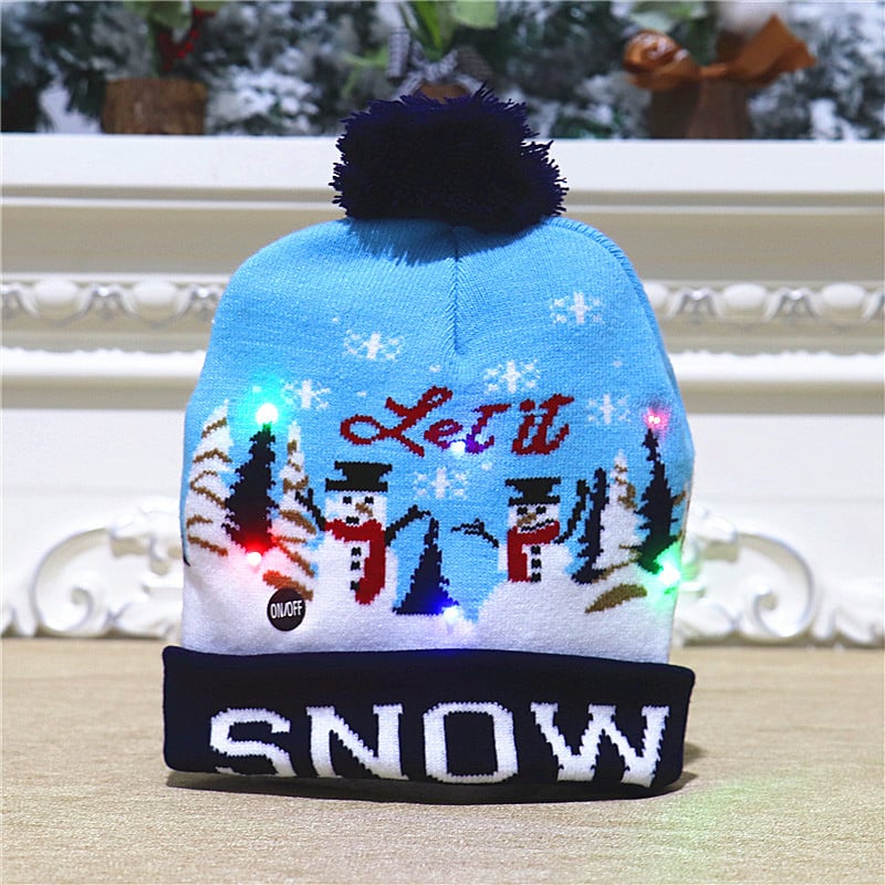 🎁 Christmas Sale 49% OFF- Christmas LED Light Knitted Beanies