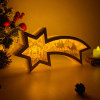 (🌲Early Christmas Sale- 50%) 🎁Bethlehem shooting star nativity scene wooden LED light