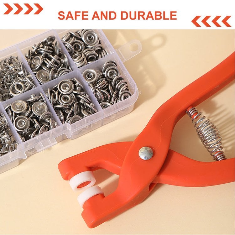 🔥HOT SALE NOW 50% OFF 🎁Metal Snap Buttons with Fastener Pliers Tool Kit