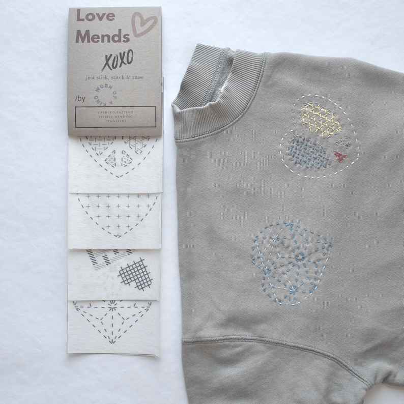 🔥Beginner-Friendly - 🪡Visible Mending Transfer Sashiko Pattern