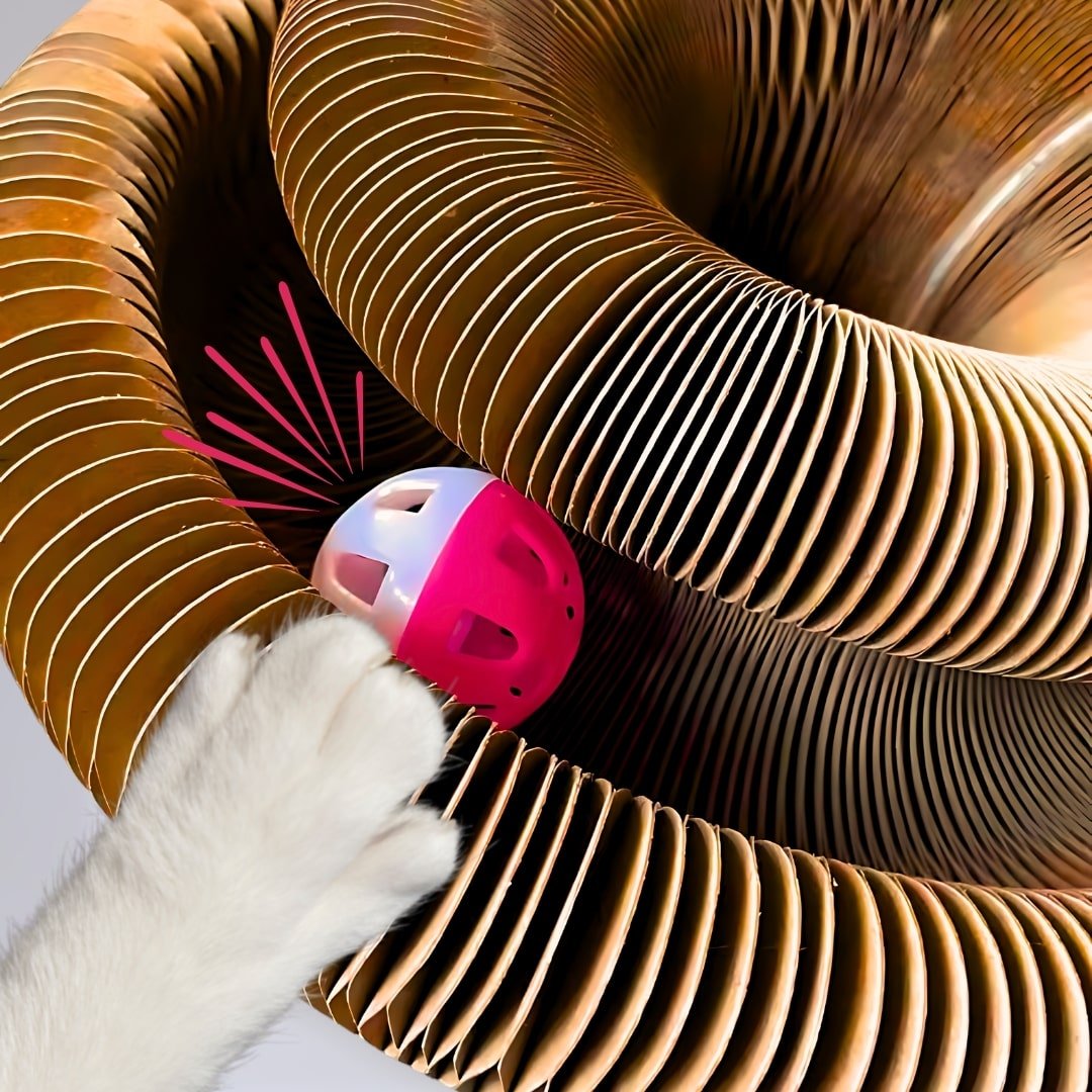 Modular Track with Ball Corrugate Scratcher Cat Toy