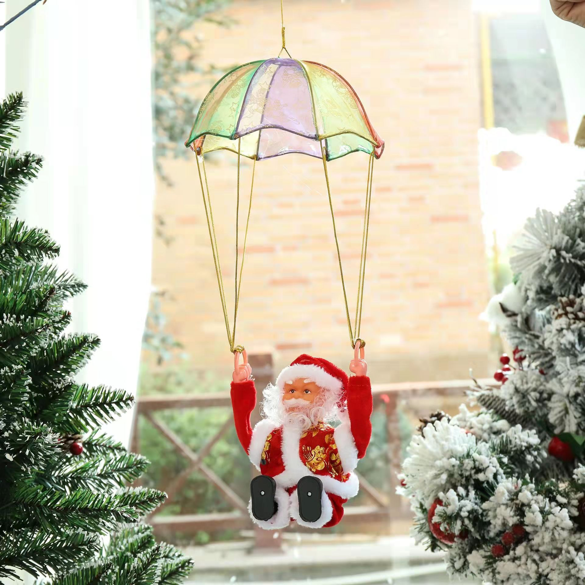 🔥Last Day Promotion 48% OFF-🎁-Electric Chimney Climbing Santa Claus Musical Toys