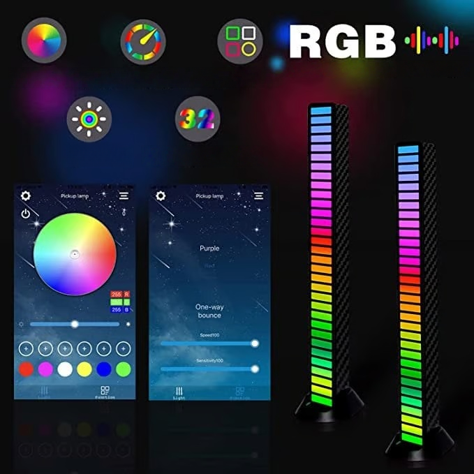 🔥Letzter Tag -52%|Kabellose, klangaktivierte RGB-Lichtleiste