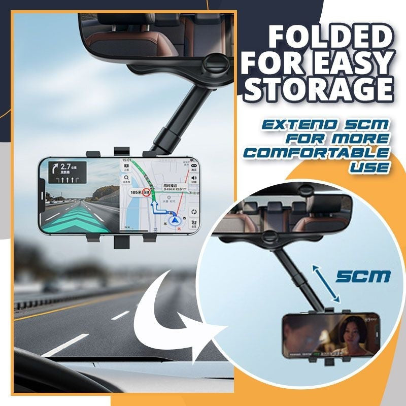 Rotatable And Retractable Car Phone Holder