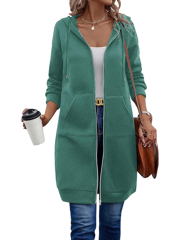 📢Letzter Tag: 49% Rabatt🔥Lässiger Fleece-Kapuzenpullover mit Reißverschluss für Damen