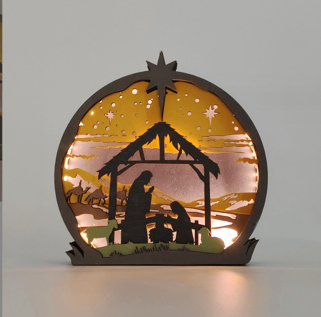 (🌲EARLY CHRISTMAS SALE - 50% OFF) ⭐3D WOODEN CARVING NIGHT LIGHT