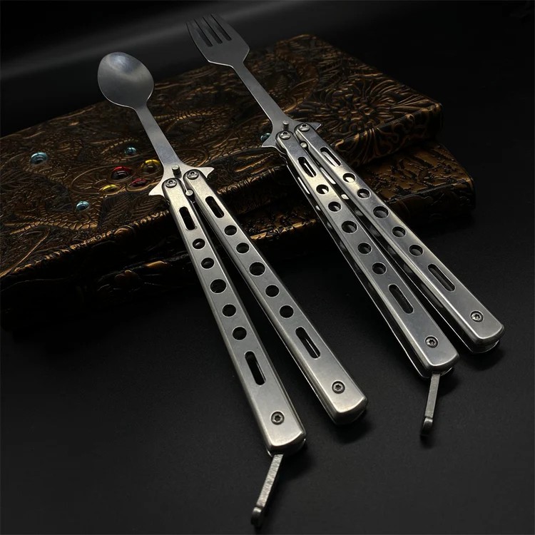 Last Day 49% OFF🦋Butterfly-Style Folding Spoon & Fork
