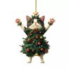 💥LAST DAY SALE 50% OFF💥Funny Black and White Cats Christmas Ornament