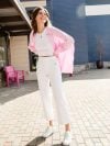 (🔥Last Day Promotion 50% OFF)Tummy Control Twill Cropped Wide Leg Pant-Free Shipping