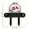 🐦Metal Cardinal Cemetery Memorial Stake💖