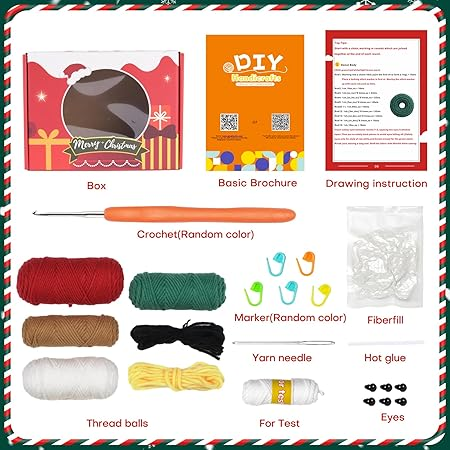 🎄🎅Christmas Presale - 49% OFF - Christmas DIY cute Crochet Kits decoration