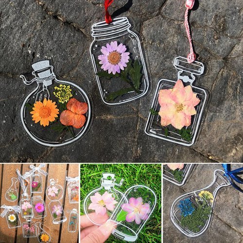 🎅EARLY XMAS SALE 49% OFF🎁DIY Transparent Dried Flower Bookmarks(15pcs/set)💝FREE GIFT RIBBON