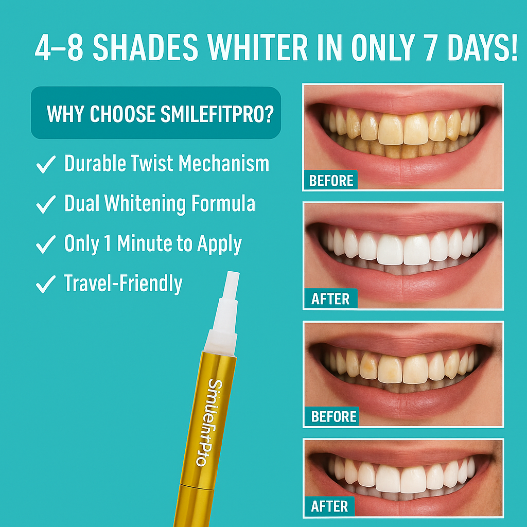 🎁TikTok Last Day Sale - 70% OFF🎉Extra-Strength Teeth Whitening Serum Pen + Dual-Peroxide Formula & Xylitol