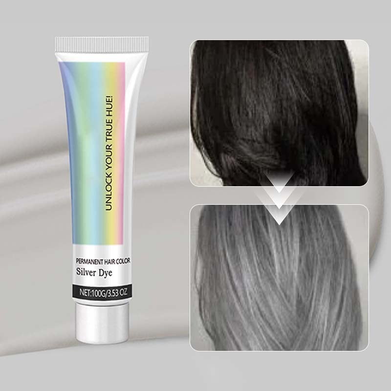 🔥Letzter Tag Verkauf 49% Rabatt🎁2-in-1 Natürliche Essenz Extrakt Silber Haarfärbemittel