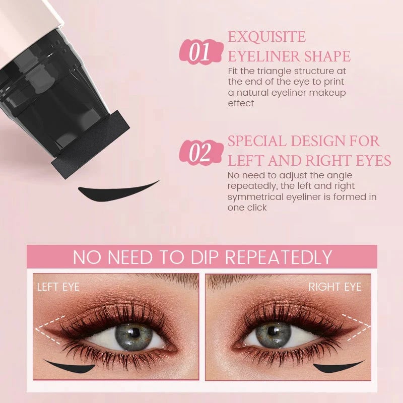 ⏰LAST DAY SALE 50% OFF💥Integrated Rotating Eyeliner Stamp Pen
