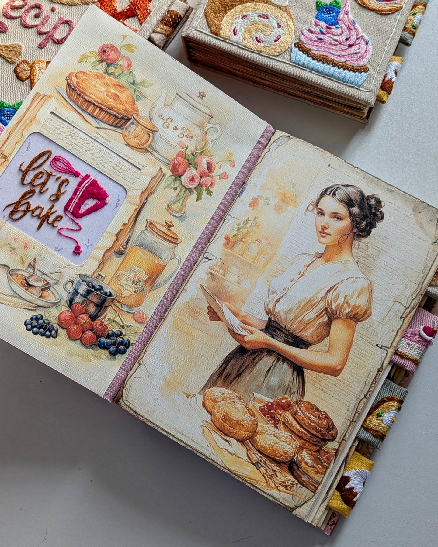 🎄🥐Handmade Recipe Journal-Savory Secrets 🍰✨