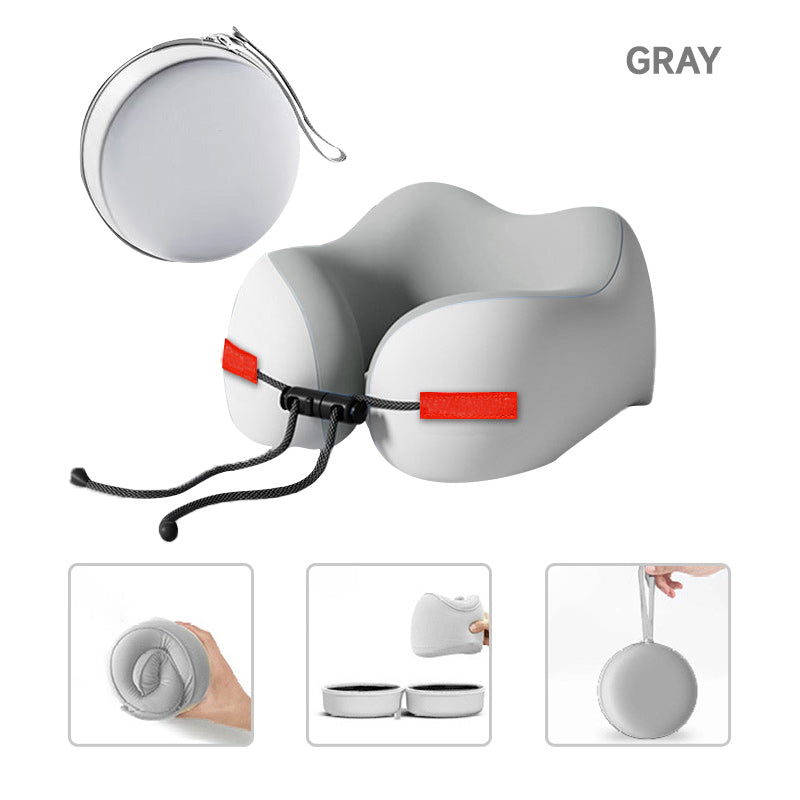 ⏰ Today Only – 49% OFF 🎁 Ergonomic Memory Foam U-Shaped Travel Neck Pillow