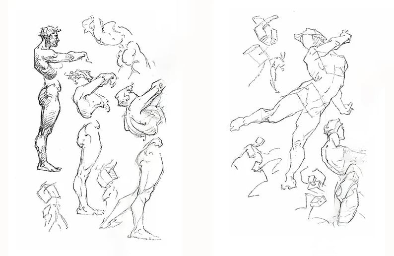 🎨Character Drawing Secrets+Character Drawing: The Dot Method Set | Korean with English(📚HARDCOVER BOOK)